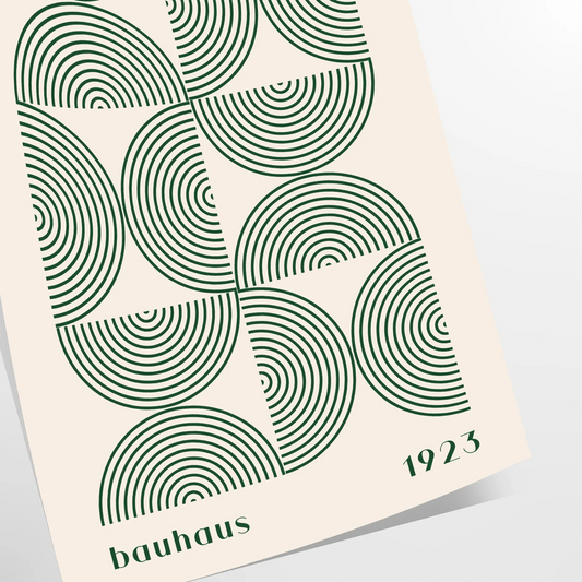 space Bauhaus abstract poster stunning piece wall art iconic style vibrant geometry striking print perfect gift enthusiasts sizes A4 cm A0