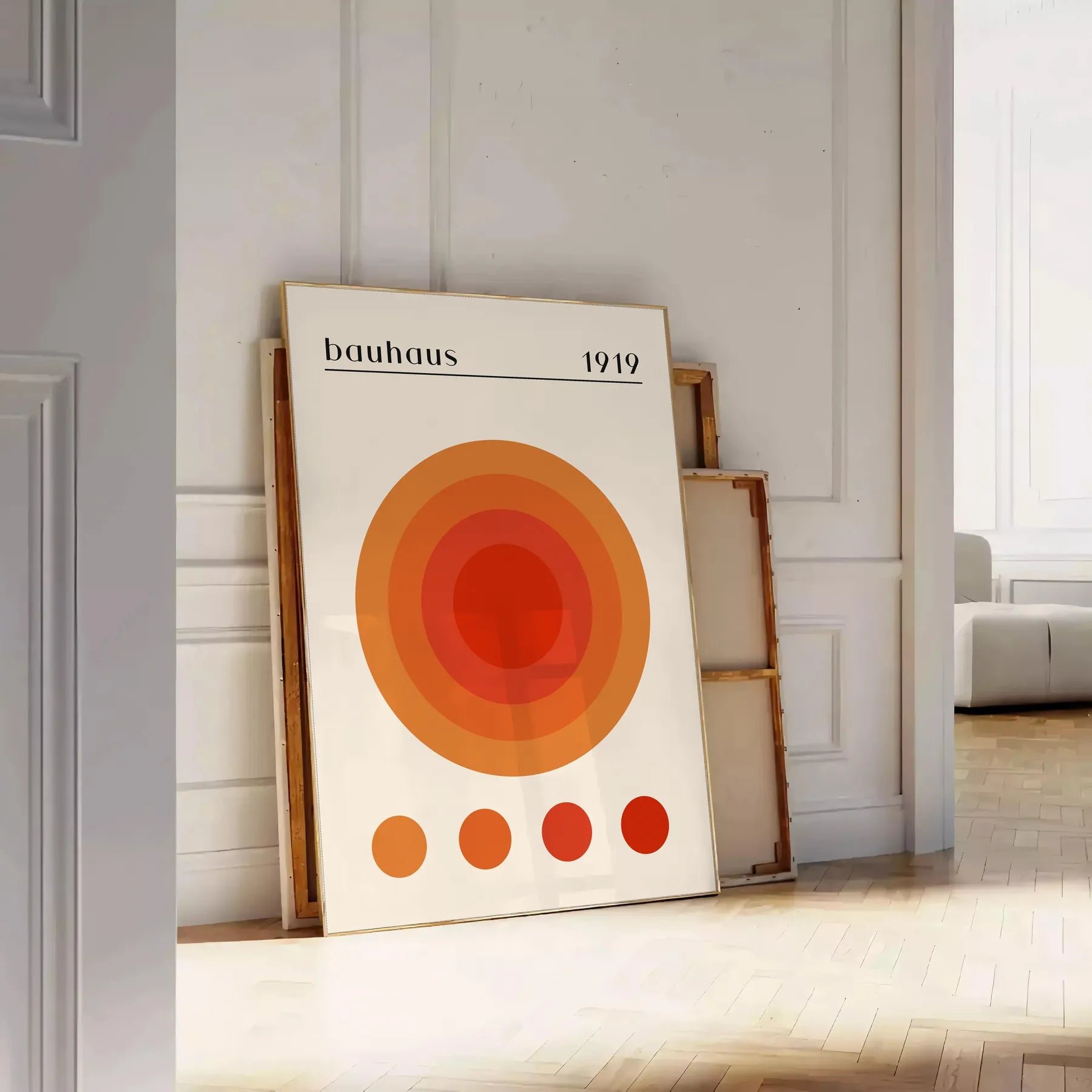 space striking Bauhaus art prints modern design vibrant colors standout poster unique gift wall sophistication room unframed version style