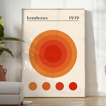 space striking Bauhaus art prints modern design vibrant colors standout poster unique gift wall sophistication room unframed version style