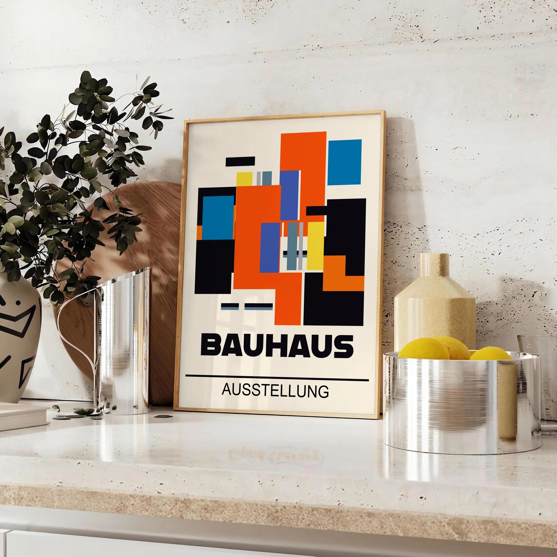 space captivating Bauhaus design poster wall art print modern aesthetics ideal gift lovers home office decor various sizes A4 cm A0